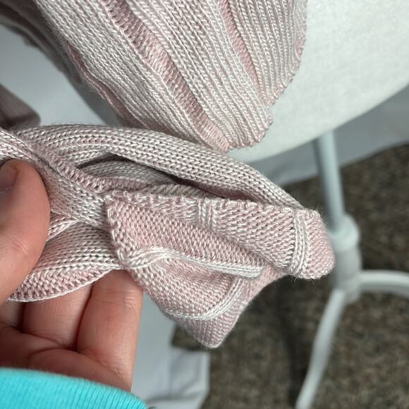 NWT abound ribbed turtleneck crop sweater in pink salmon - Picture 4 of 8